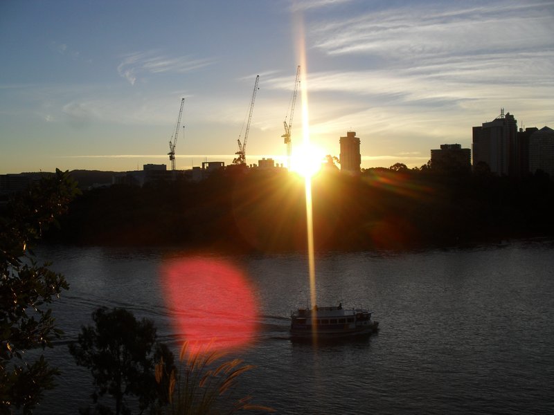 Sunset over Brisbane City