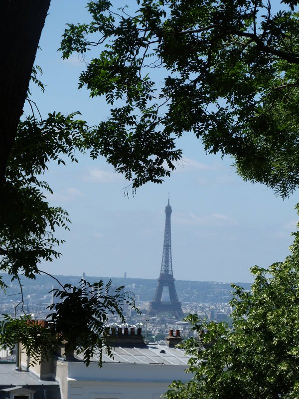 Eiffel tower from Montmartre
