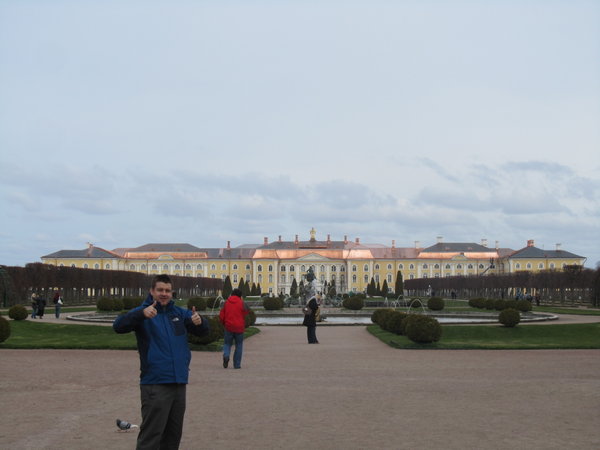 The excitement of arriving at Peterhof