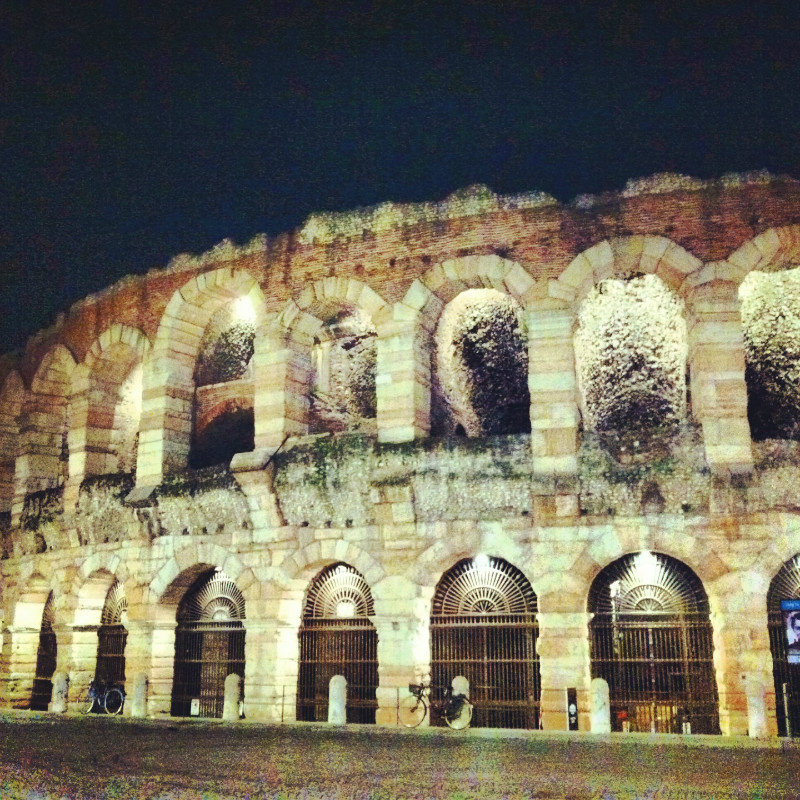 Arena, by night