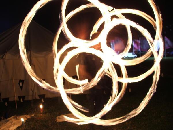 Some fire spinning