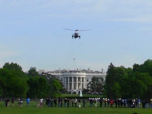 Marine One leaving South Lawn