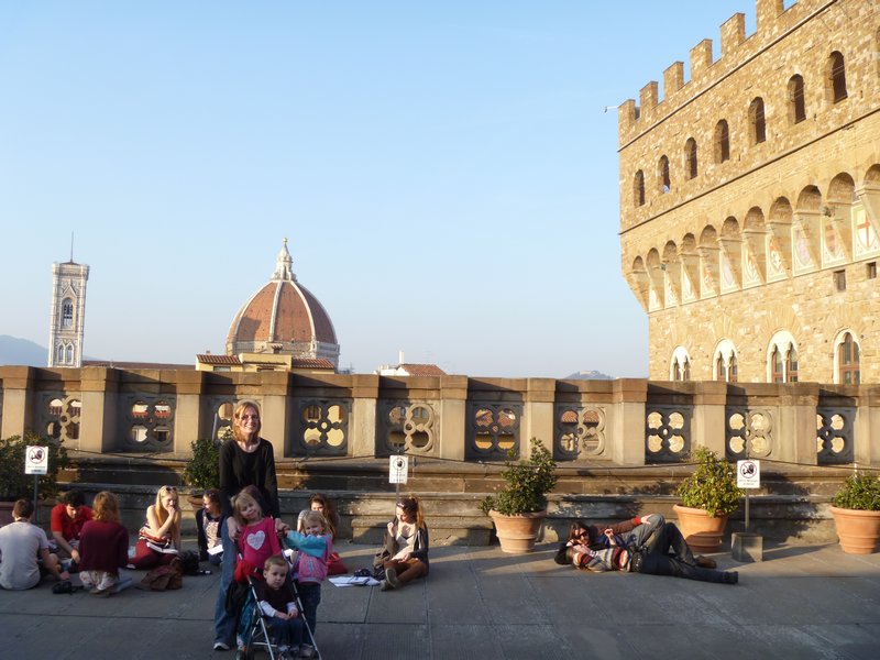 On top of the Galleria Uffizi