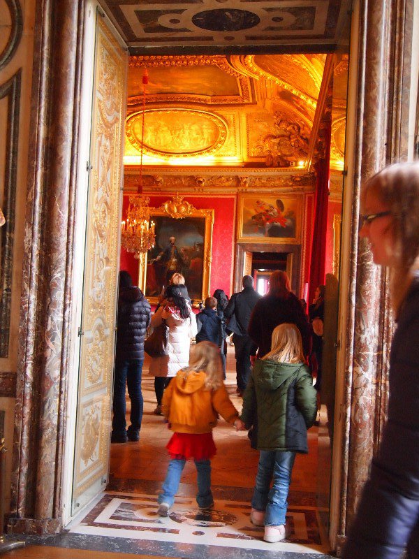 The two princesses touring the palace at Chateau de Versailles.