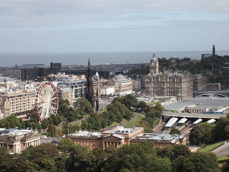 Gorgeous view of the city from Edinburgh Castle.