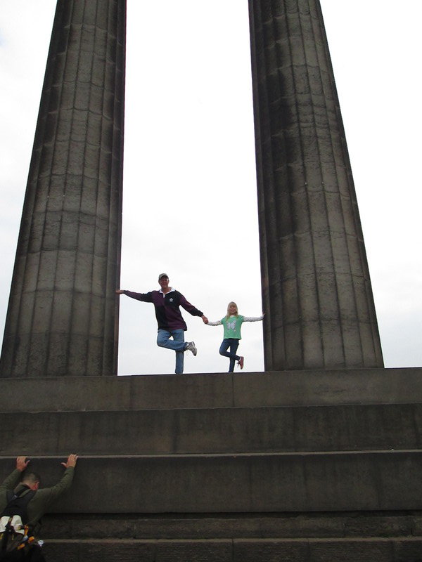 Grandpa and Grace at the Scottish National Monument.