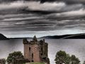 Beautiful view of Urquhart Castle on Loch Ness.
