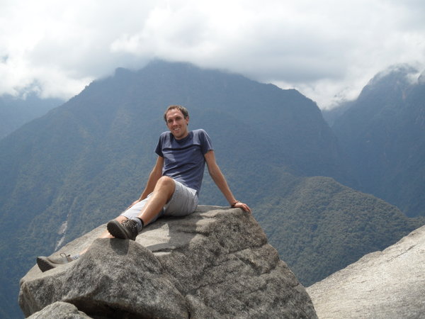 Resting at the top of Wayna Pichu