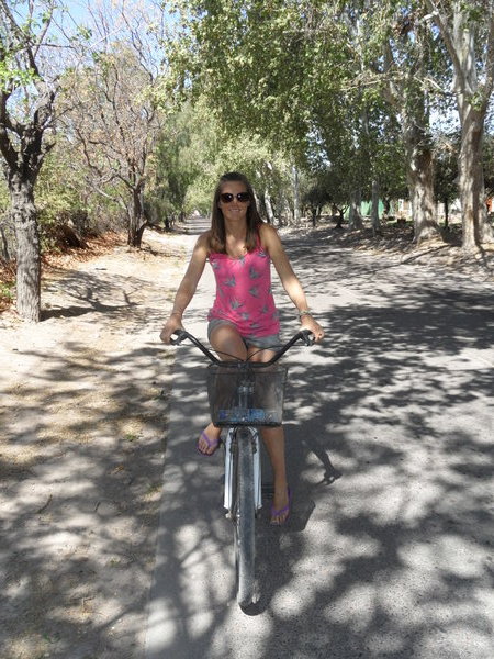 Emma and her bike, Mendoza