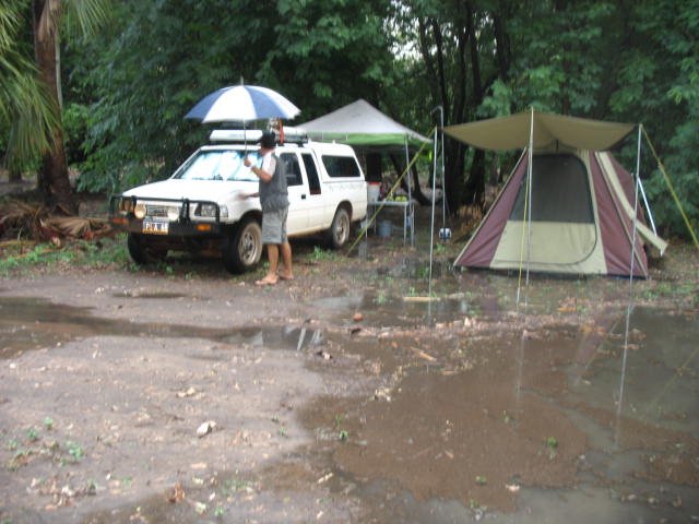 Our camp after a small storm