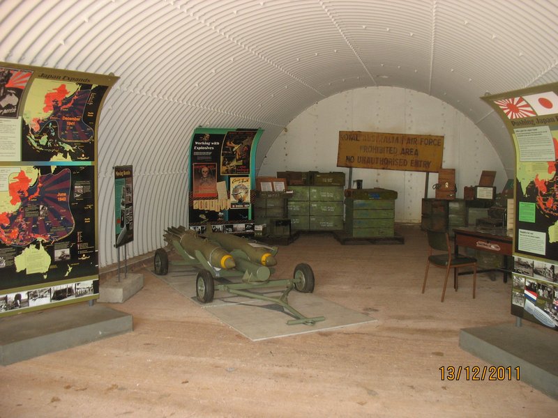 A WW11 display in a bunker.