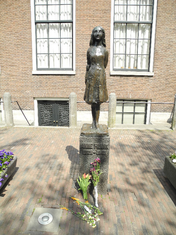 Anne Frank.. well a statue of her.