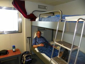 Don in one of the bunks.