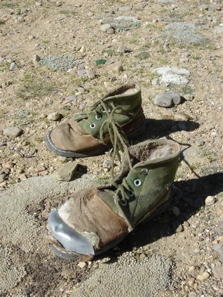 We found Renfield's discarded expedition boots