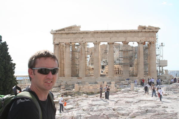 Kyle with the Parthenon