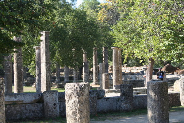 First view of ancient Olympia