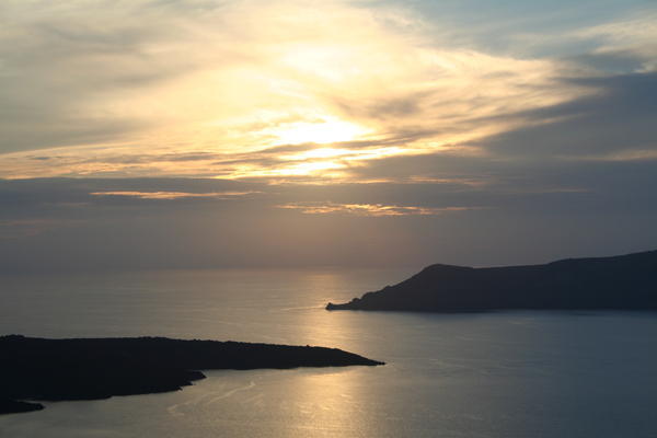 Sunset view from Santorini