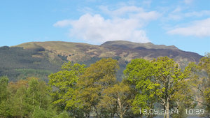 The hills surrounding Loch Lomond