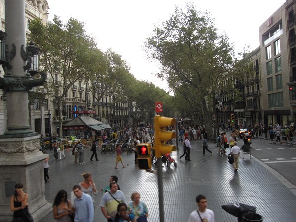 Wet streets of Barcelona