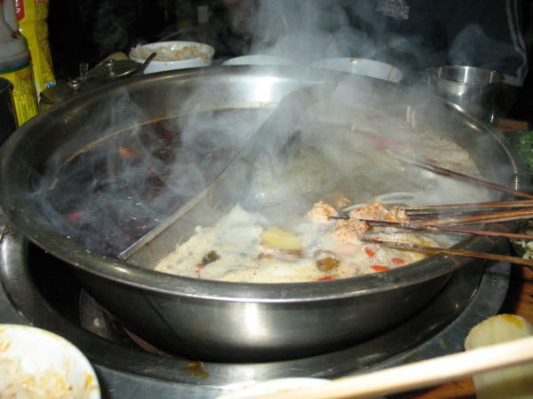 the not so spicey hot pot