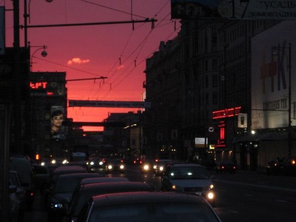 Sunset on Tverskaya