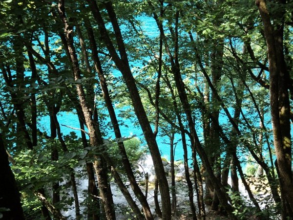 The colour of Plitvice lakes