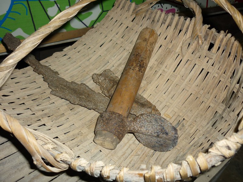Tools used to dig the tunnels