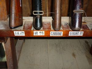 range of weapons at Cu Chi tunnels
