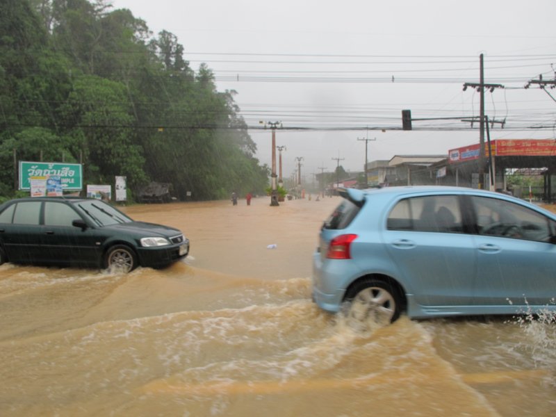 The floods when we returned to Krabi