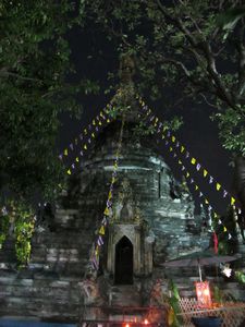 temple in the centre of Chiang Mai at night