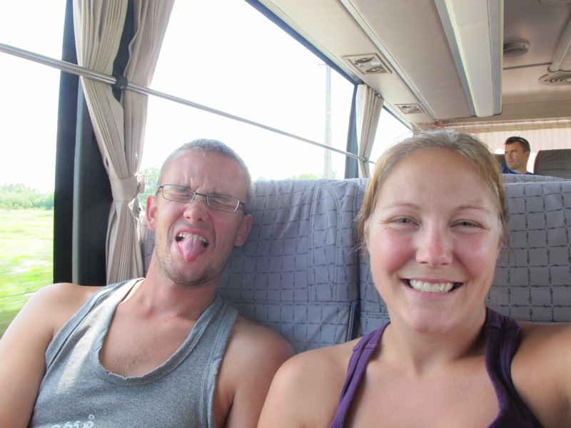 On the bus to Cu Chi Tunnels