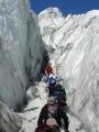 Ascending the glacier