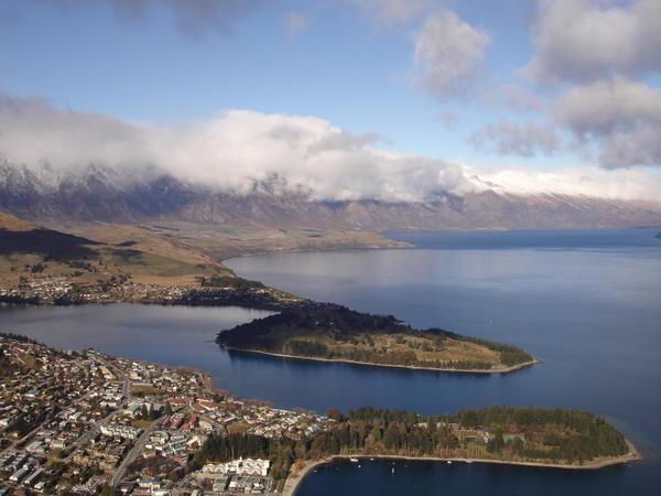 View of Queenstown from top of Gondola