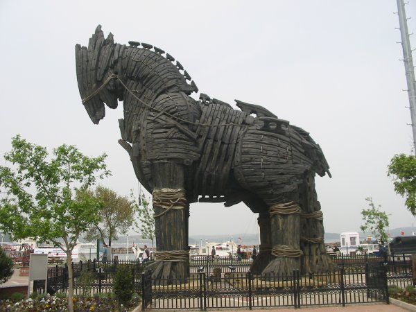 The wooden horse from the movie 'Troy'