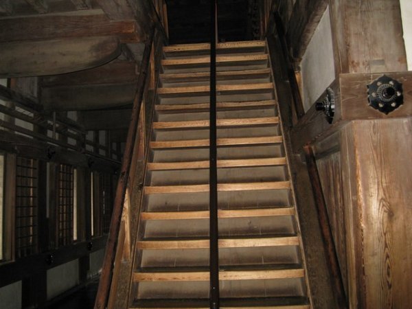 The steep stairs