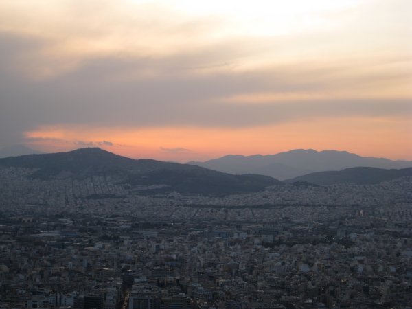 Sunset from Lycabettos hill