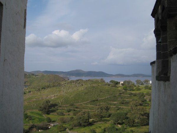 The view of countryside from the Grotto