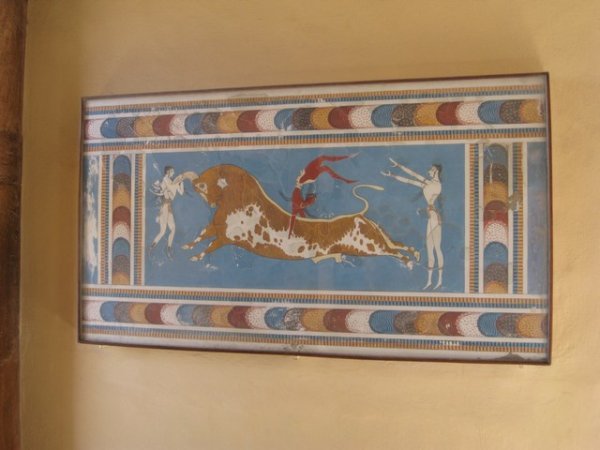 The 'bull-leaping' fresco