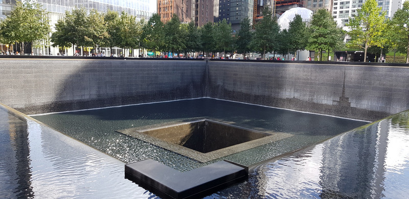 Reflection pool at 9/11 Memorial