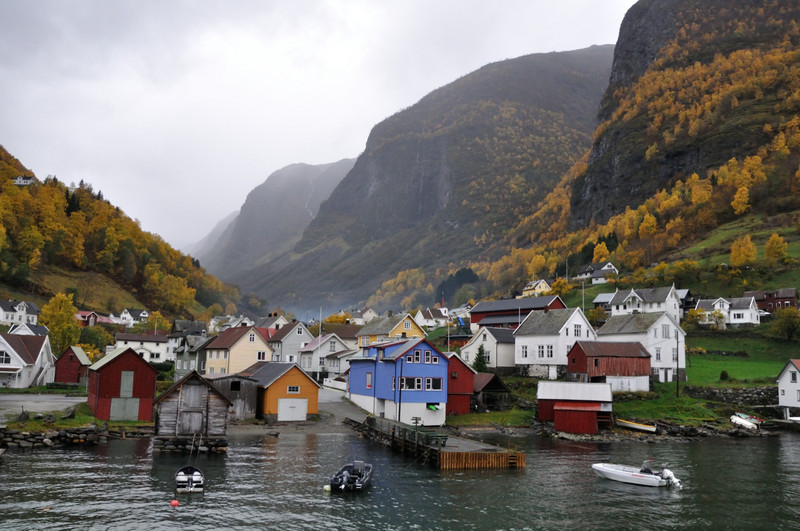 Village of Undredal on Aurlandsfjord