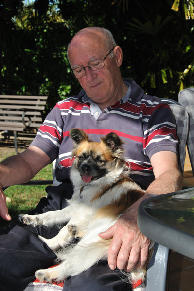 Man and dog in Maryborough