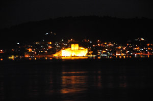 Fortress at Kilitbahir at night from ferry