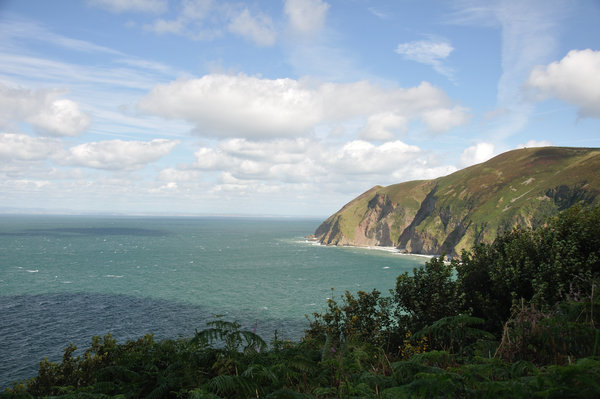 View from Lynton across to Exmoor and the Bristol Channel