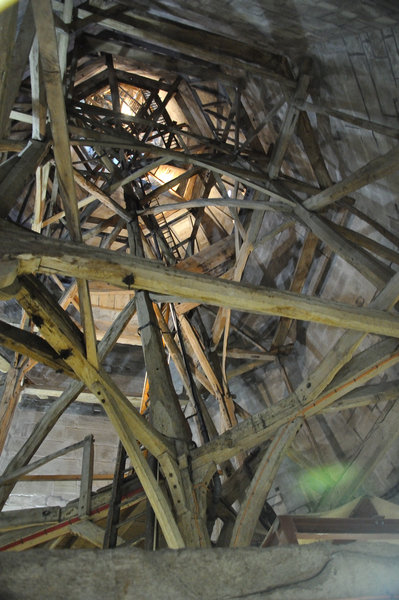 Framing in the tower.