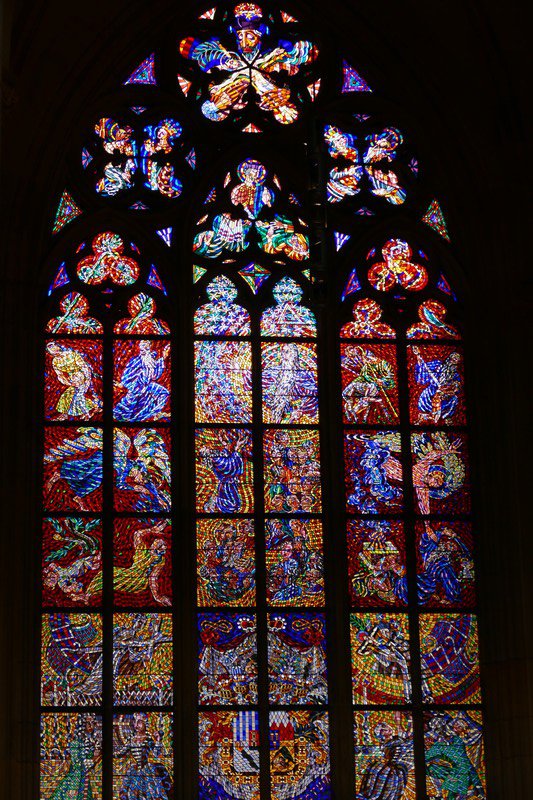 One of Much's windows in St Vitus Cathedral 