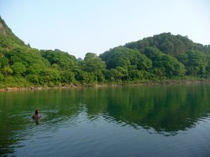 Schwimmen im Li River