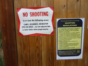 No Shooting auf unserem Campground!