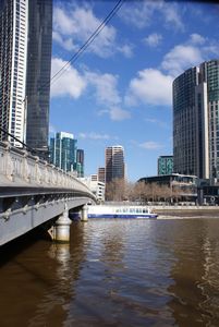 The brown Yarra river
