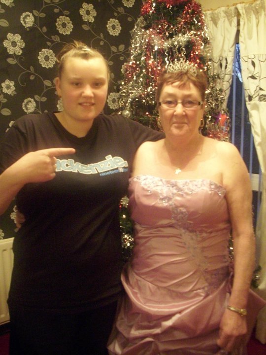 vicky n mam in vickys prom dress