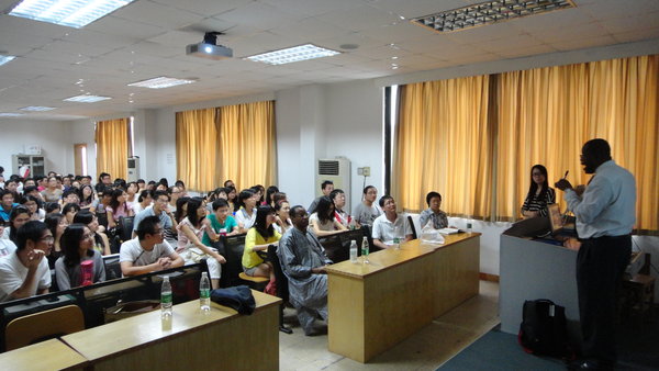 SCNU Students listening to Lecture